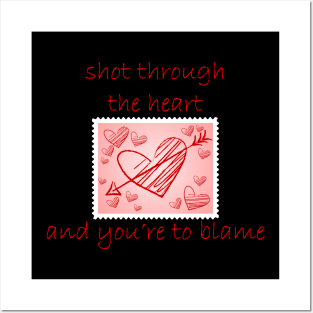 Bon Jovi Shot Through The Heart And You're To Blame Postage Stamp Posters and Art